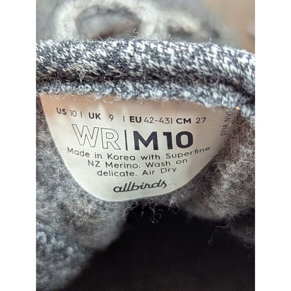 Allbirds Wool Runner Sneakers Mens 10 Gray Wool Casual Stretch Lightweight - Picture 15 of 15